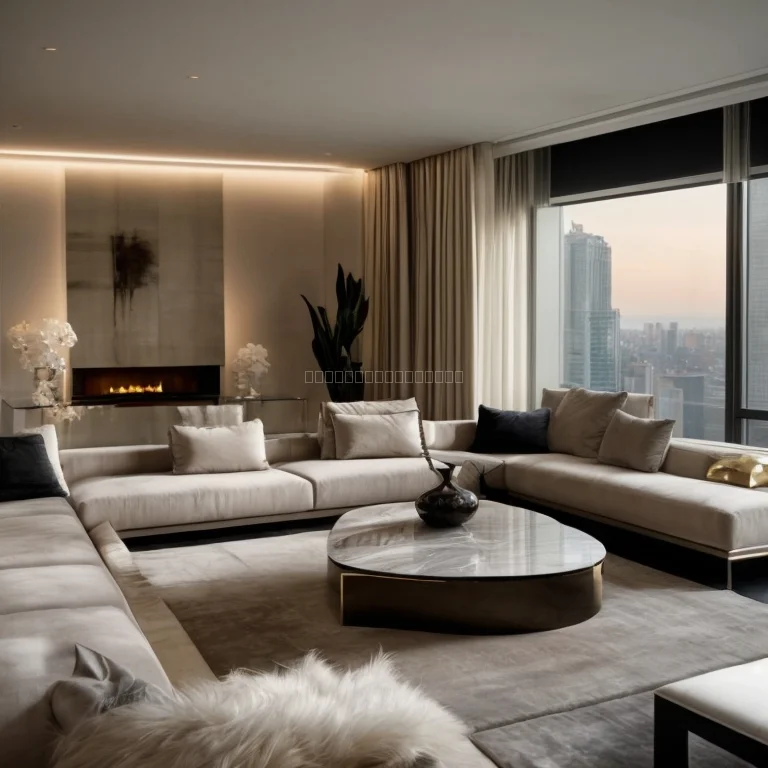 Luxury apartment interiors in Dubai Marina